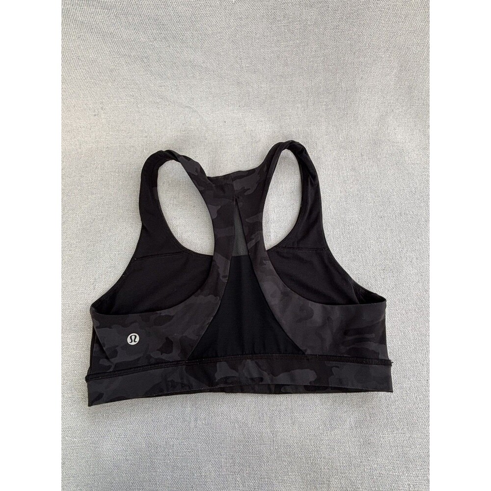 Lululemon Invigorate Sports Bra Women’s Size 8 Camouflage Grey LW2BWVS